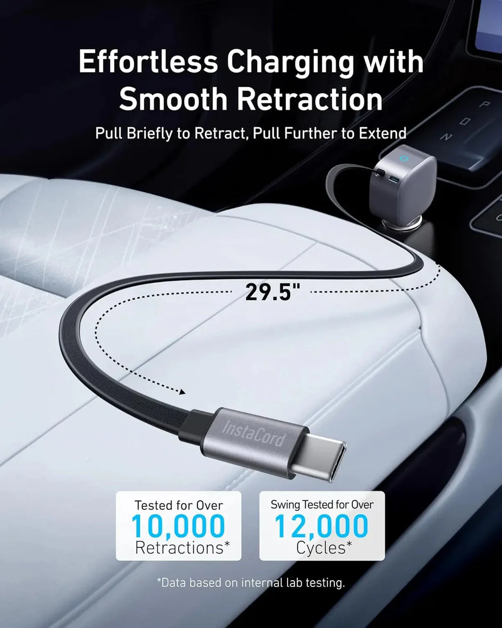 Anker 2 in 1 nano car charger 75w (usb-c port,built in retractable usb-c cable) - Image 3