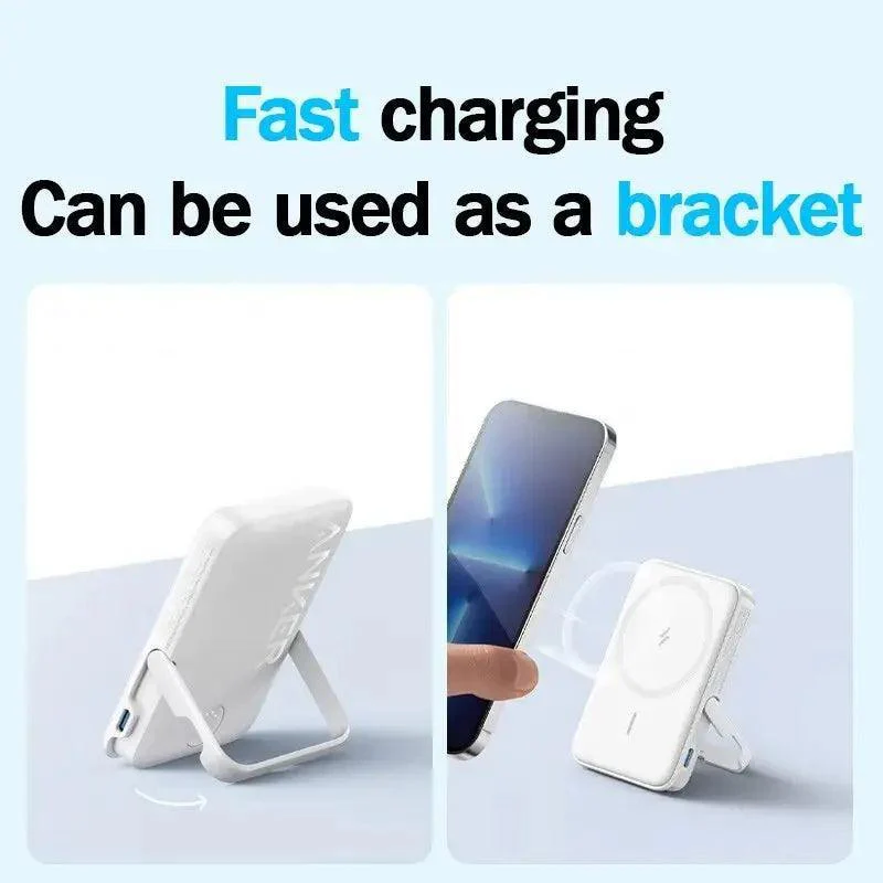 Anker 322 MagGo power bank magnetic and slim with foldable stand - Image 4
