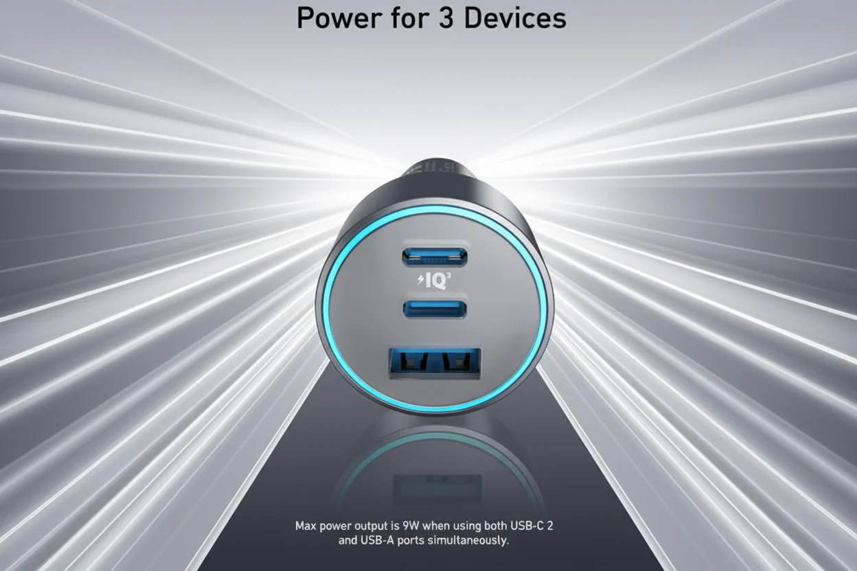 Anker 535 car charger (67w, 3 port) A2731HA1 - Image 3