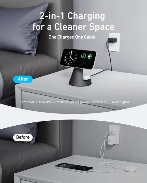 Anker MagGo 15w 2-in-1 Charging Dock Stand With Usb-c Cable - Image 4