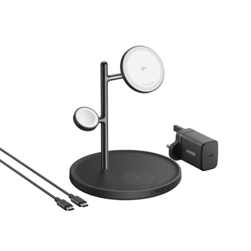 Anker MagGo 15w Wireless Charging Station (3-in-1 Stand) With Charger And Usb-c Cable - Image 3