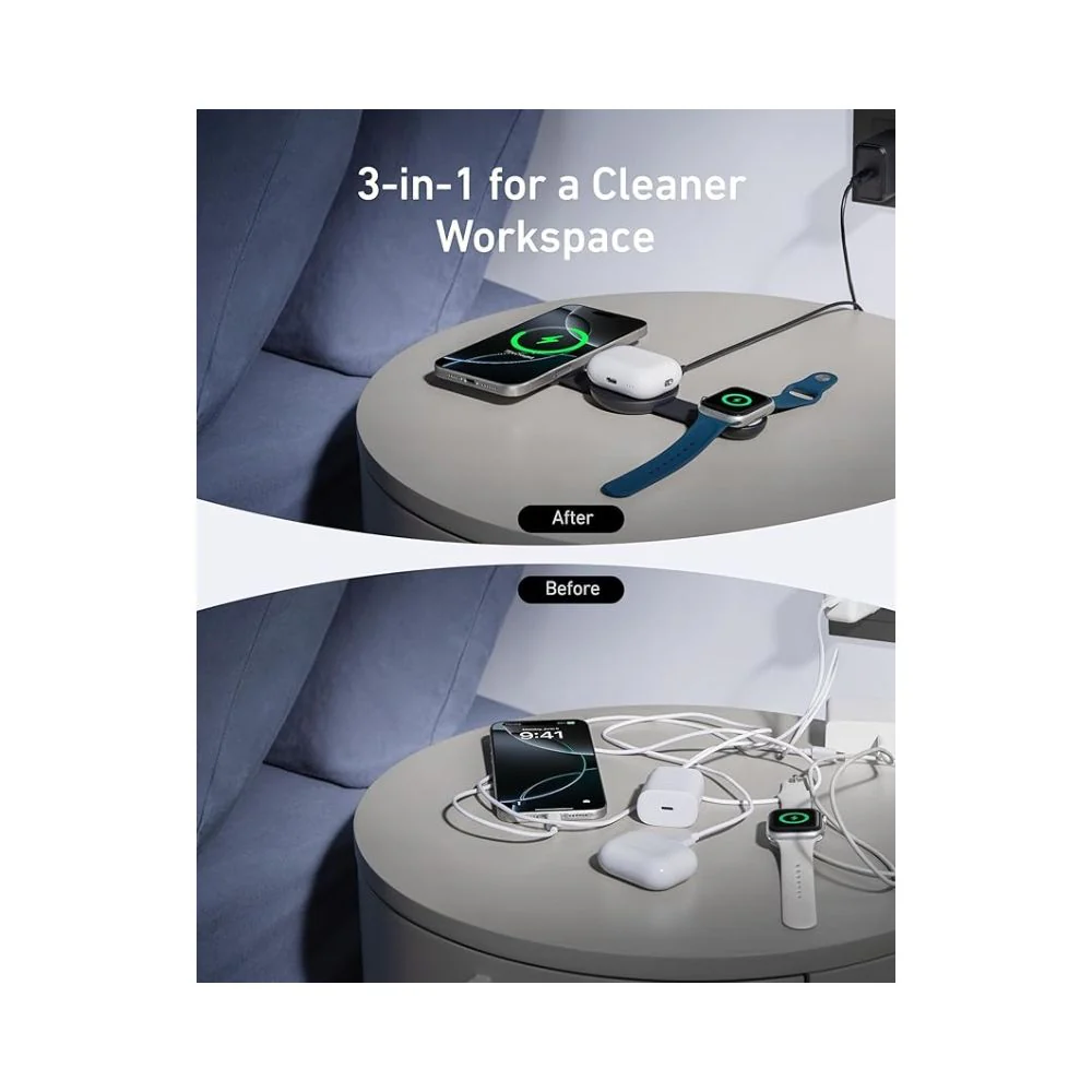 Anker magGo wireless charging station ultra compact (3 in 1) Qi2 charger - Image 3