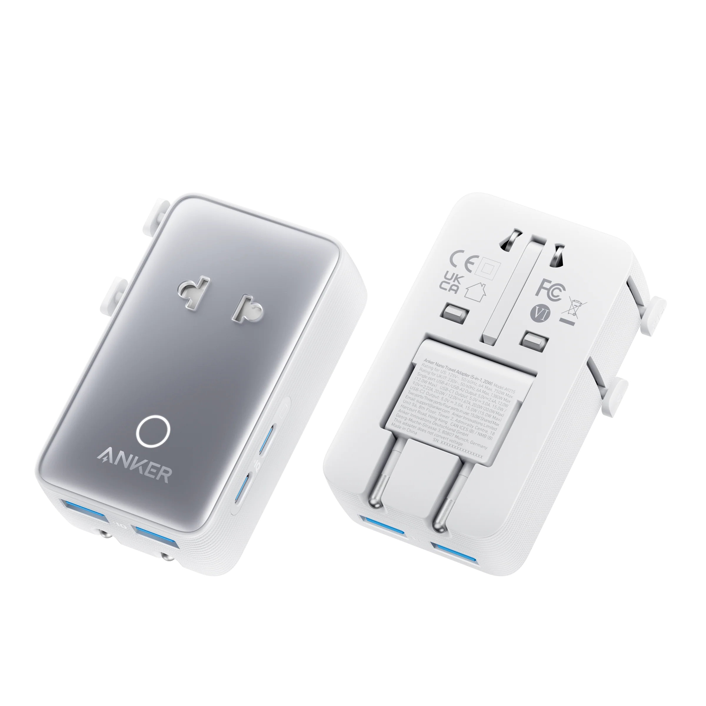 Anker Nano travel adapter 5 in 1 20w