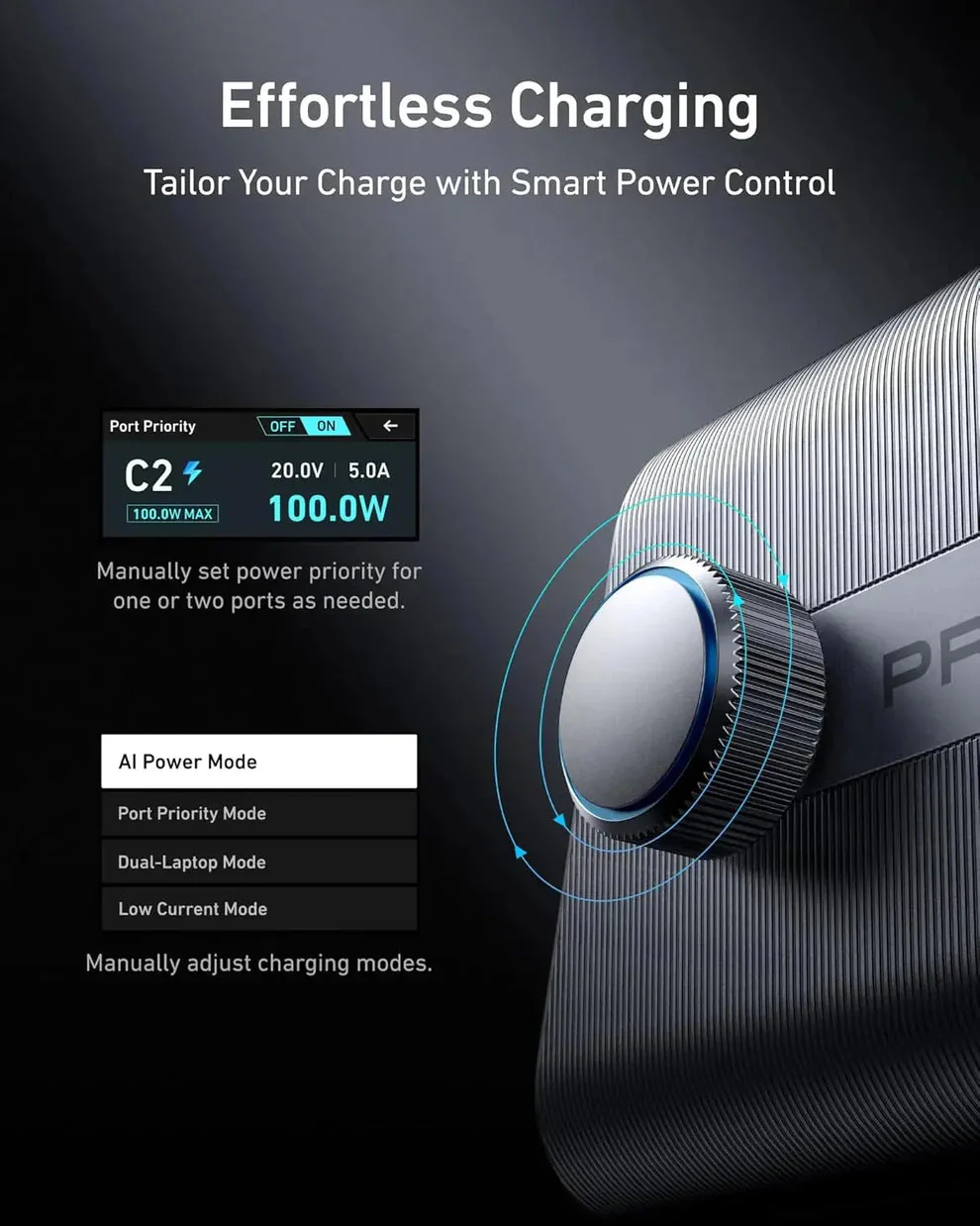 Anker Prime Charger( 250w, 6 ports ,gan prime /4 usb-c ,2 usb-a) Smart power control A2345241ASH - Image 3
