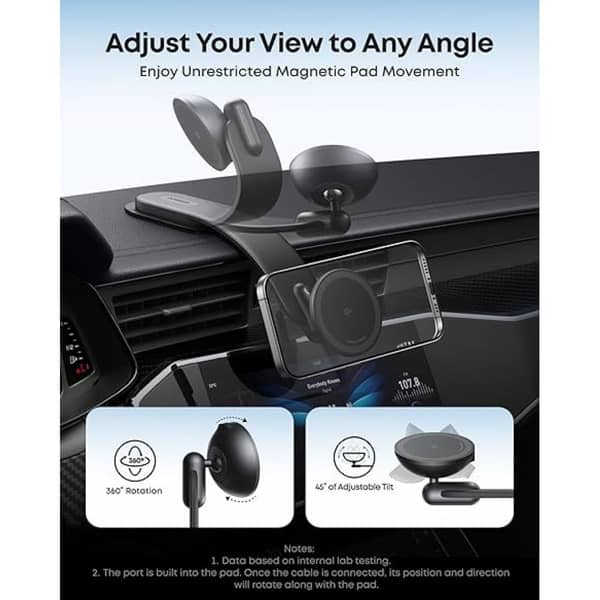 Anker Qi2 360 Adjustable Magnetic Car charger (15w) B2216H11 - Image 3
