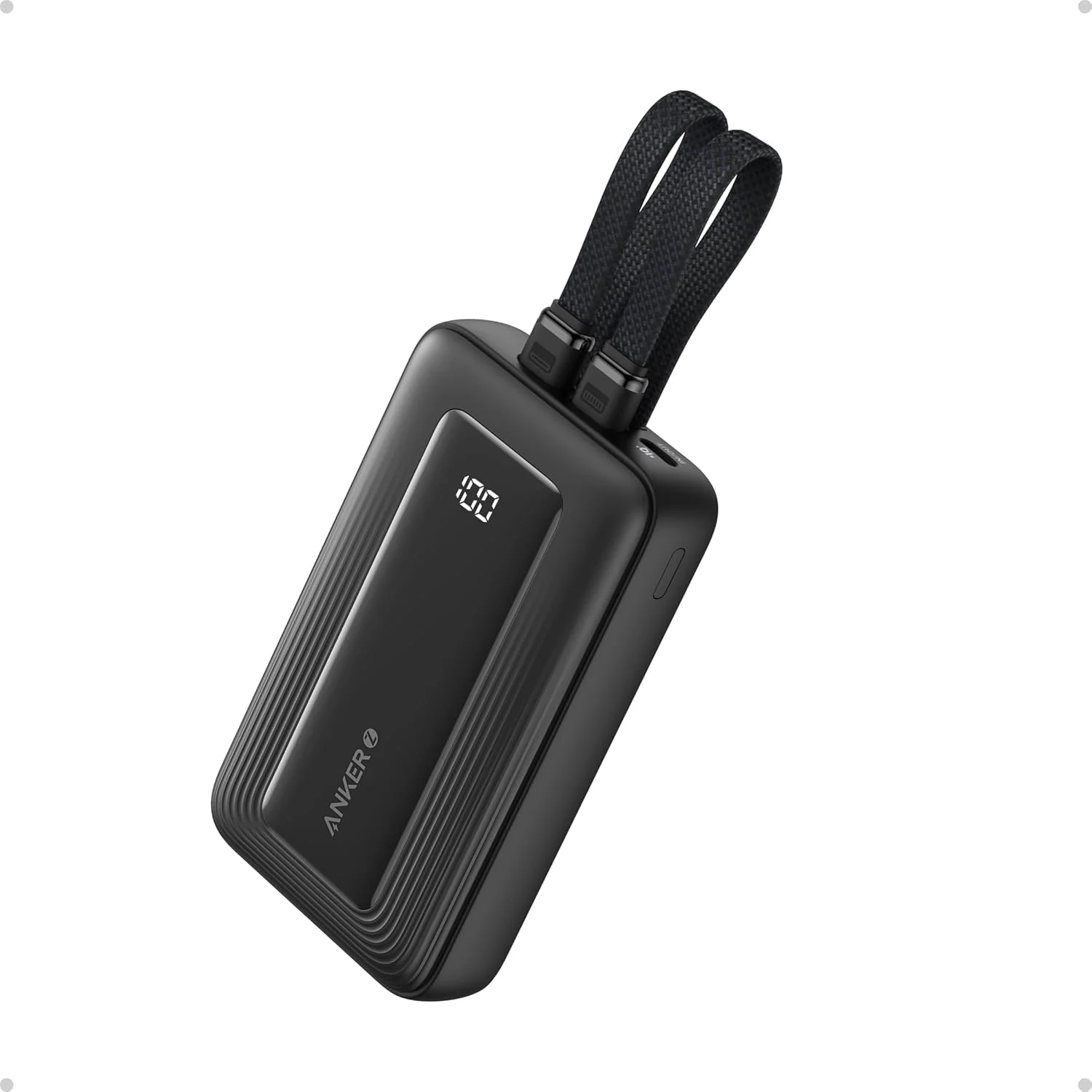 Anker zolo power bank (10k,30w,built in usb-c and lightning cable)