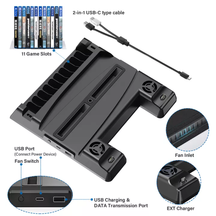 DOBE MULTIFUNCTIONAL COOLING STAND FOR PS5 - Image 3