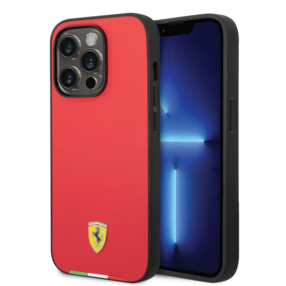 Ferrari leather case with italy flag line iphone 15 series - Image 2