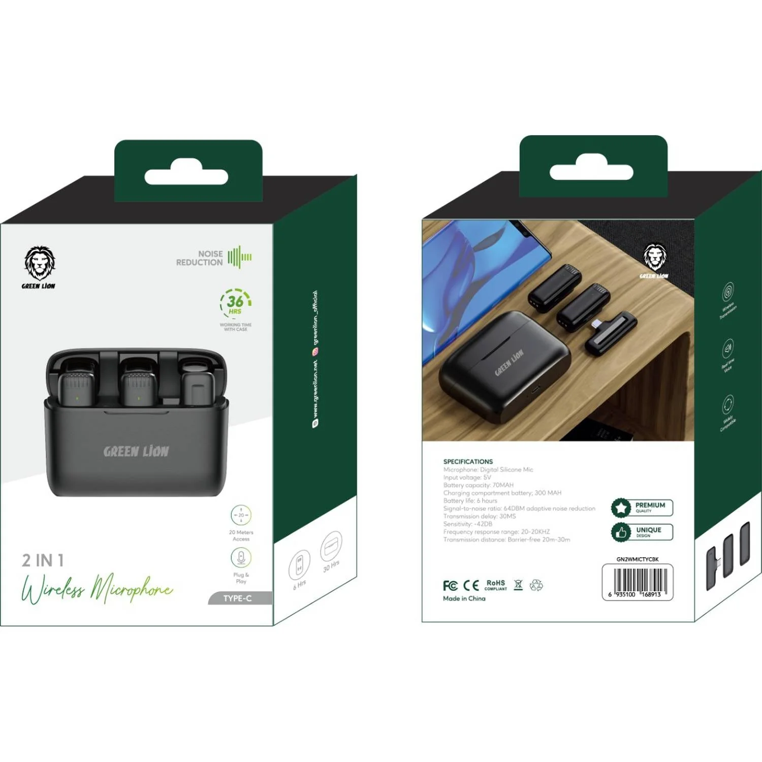GREEN LION 2 IN 1 WIRELESS MICROPHONE - Image 2