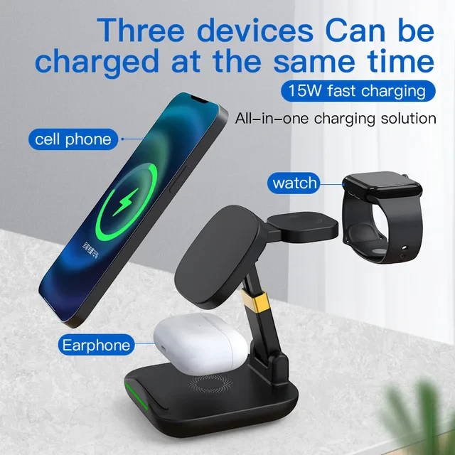 GREEN LION 3 IN 1 FOLDABLE WIRELESS CHARGER - Image 3