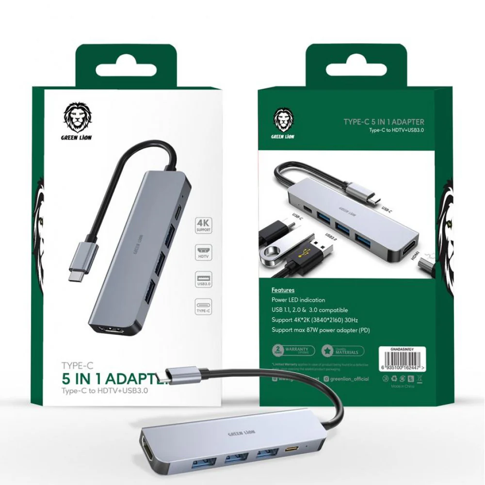 GREEN LION 5 IN 1 ADAPTER TYPE-C - Image 2