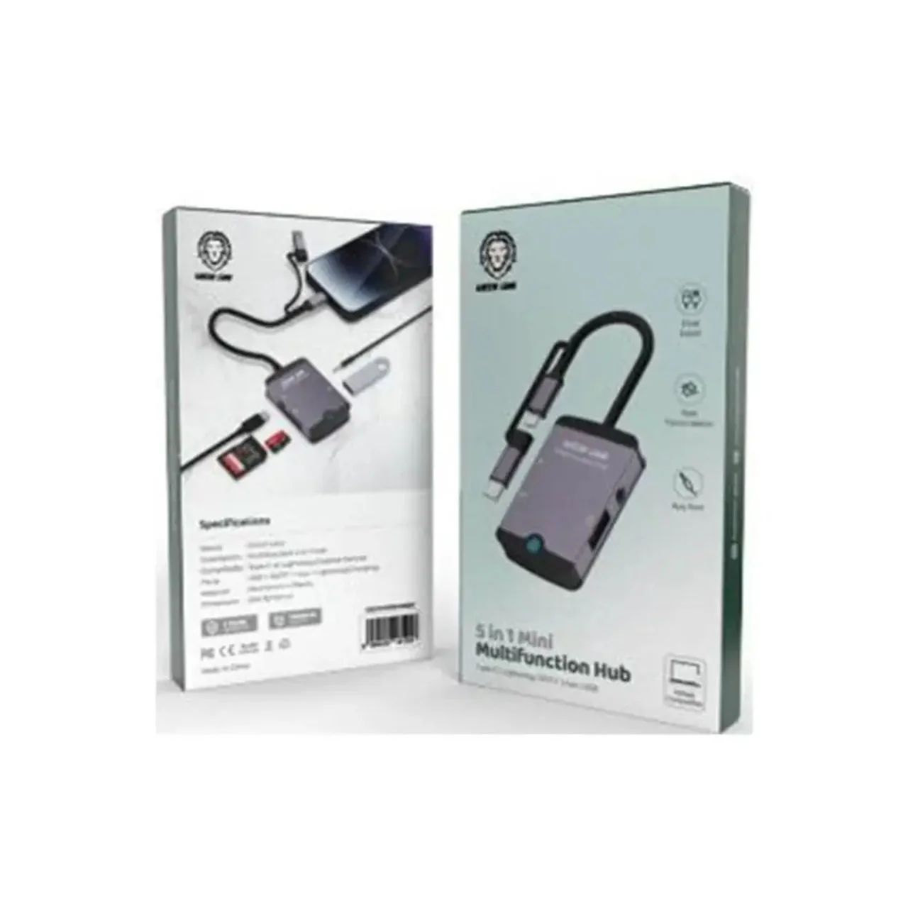 Green lion 5 in 1 mini multifunction hub - Image 3