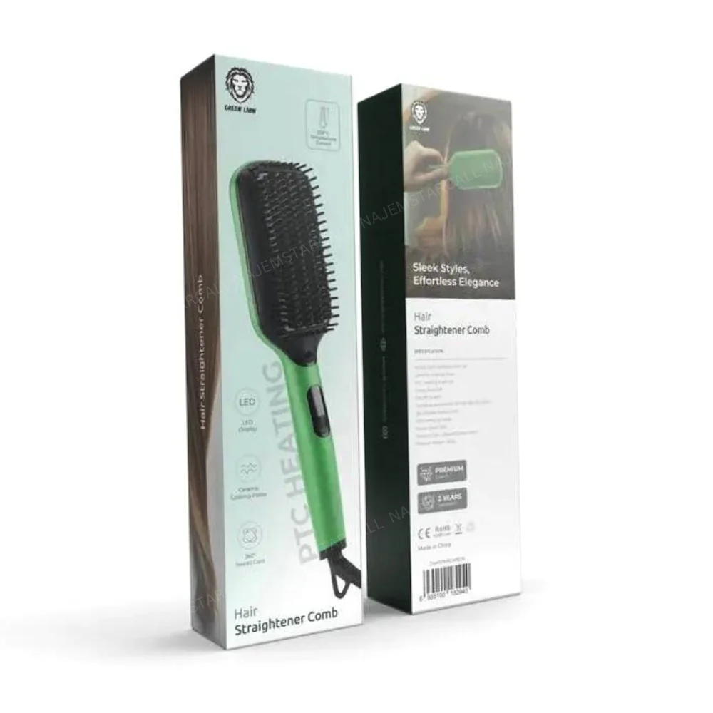 Green lion Hair Straightener Comb - Image 2