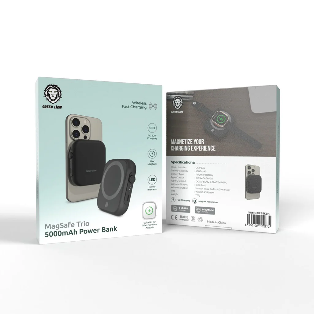 Green Lion Magsafe Trio power bank - Image 2