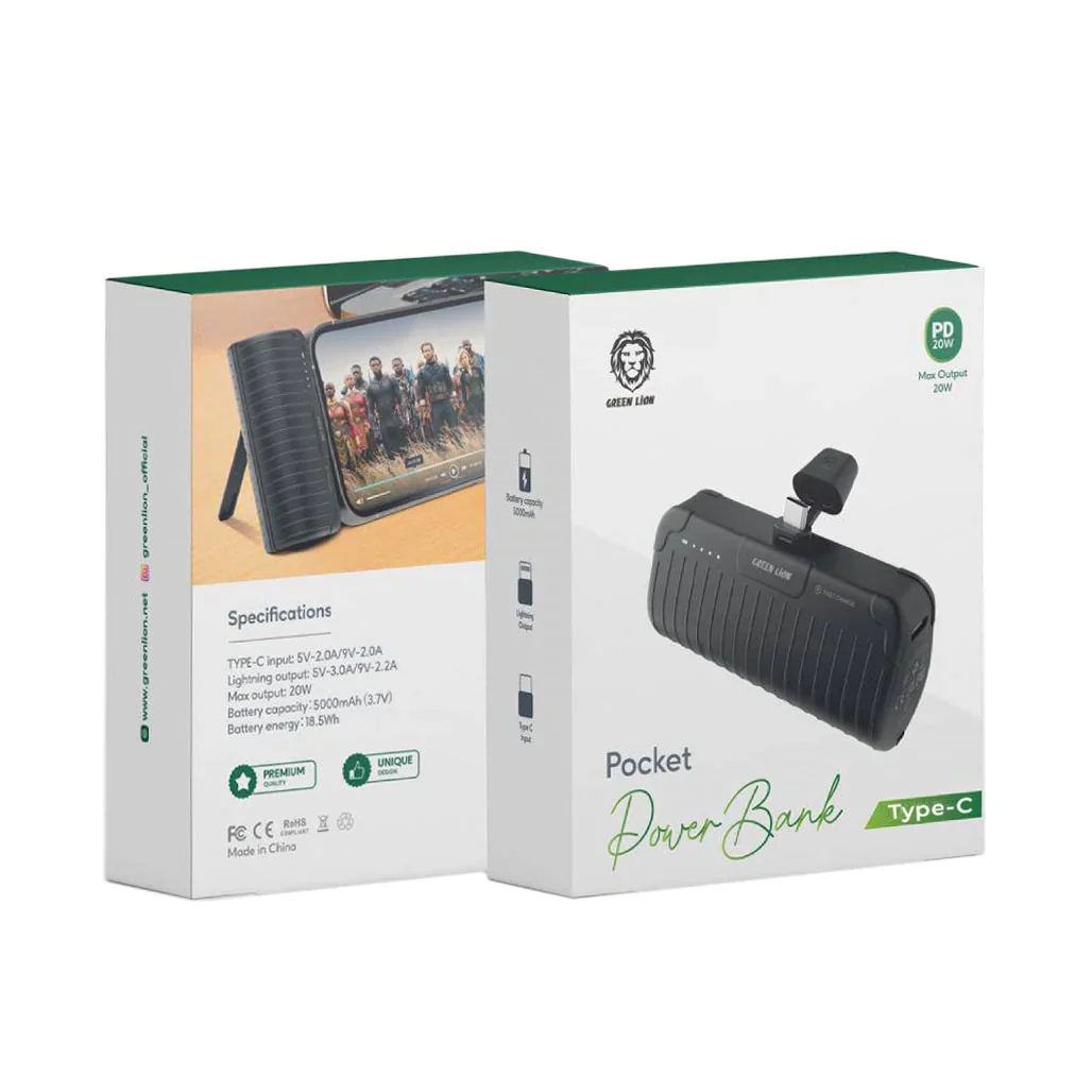 Green lion pocket powerbank type c - Image 2