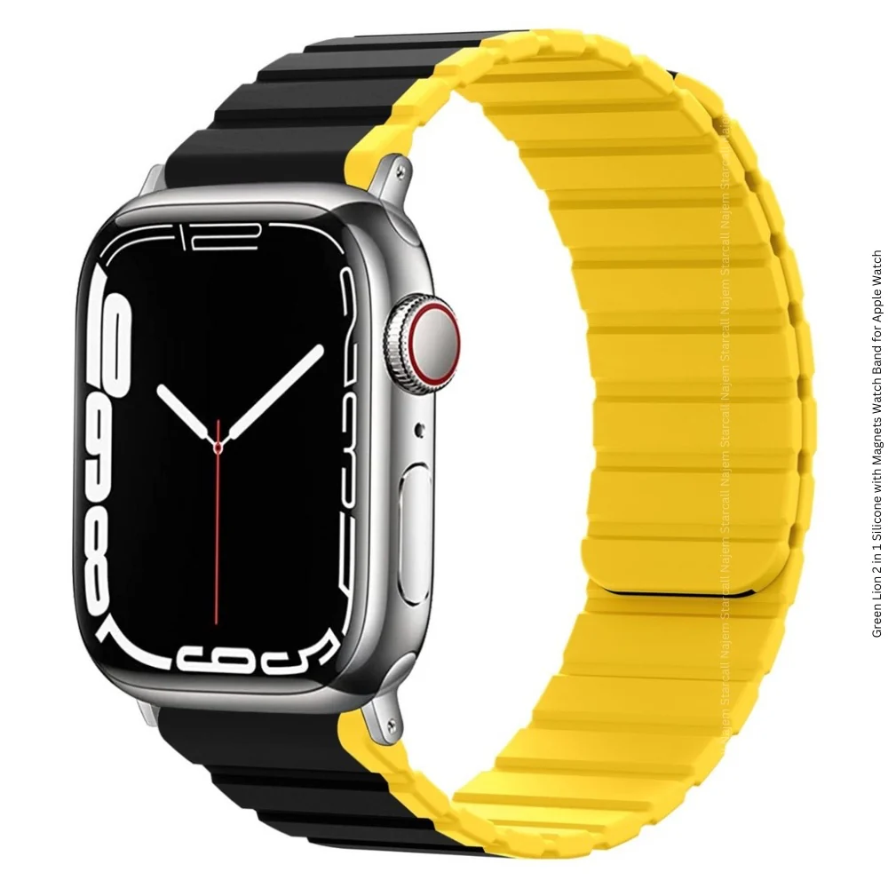 green lion 2 in 1 silcone+magnets watch band - Image 2