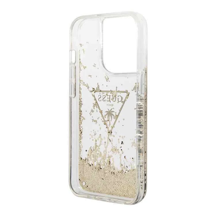 Guess liquid glitter beach case with triangle logo for iphone (14-15 series) - Image 6