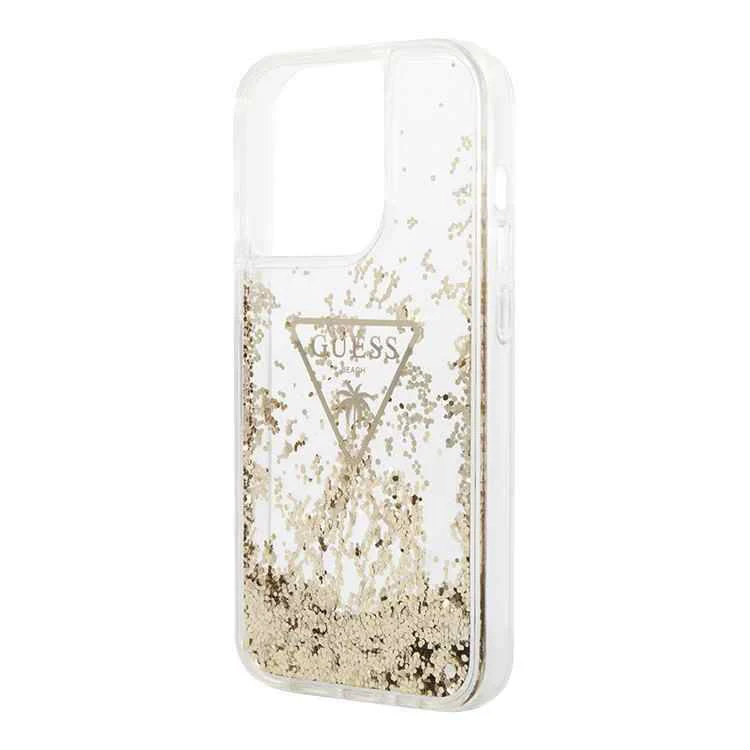 Guess liquid glitter beach case with triangle logo for iphone (14-15 series) - Image 8