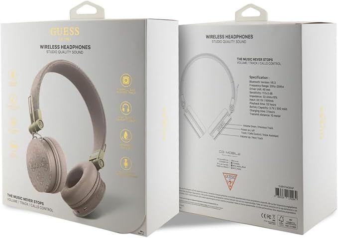 Guess Wireless Headphones leather with metal logo - Image 8