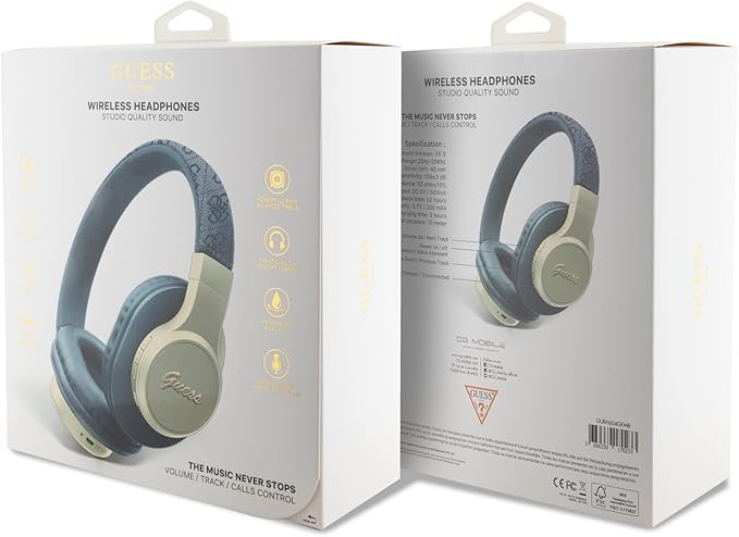 Guess Wireless Headphones leather with script - Image 4