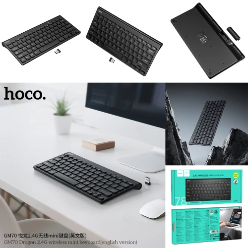 HOCO 2.4G WIRELESS MINI KEYBOARD GM70 - Image 4