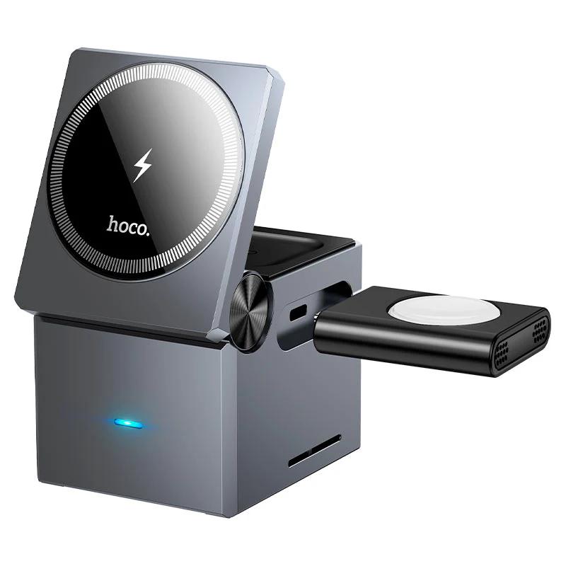 Hoco 3-in-1 folding magnetic wireless fast charger CQ8 - Image 3