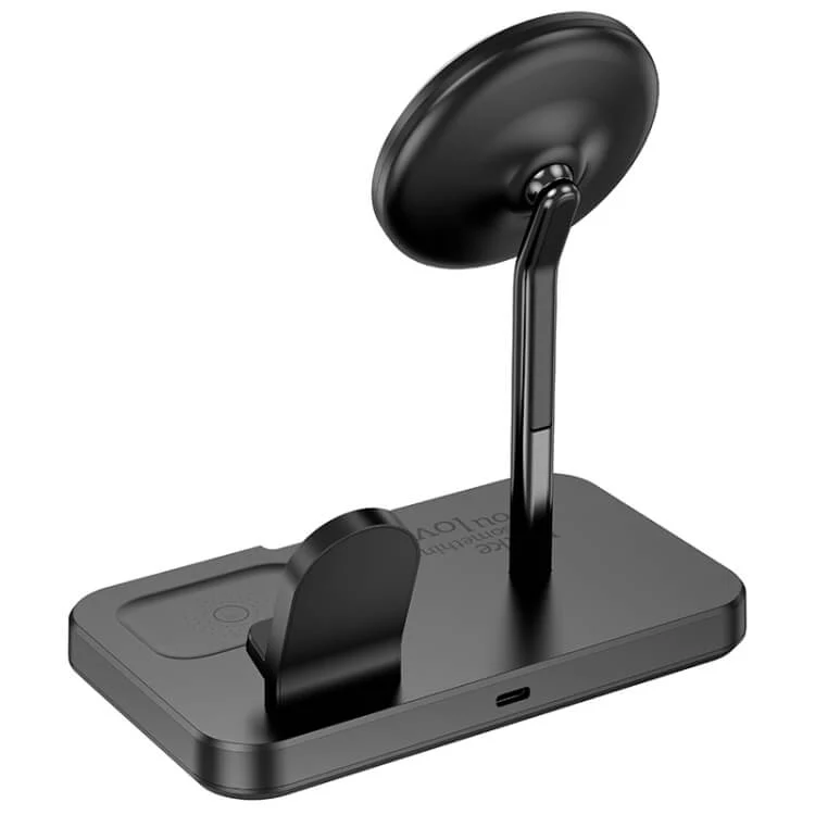HOCO 3-IN-1 MAGNETIC WIRELESS FAST CHARGER WITH LIGHT 15W CQ12 - Image 3