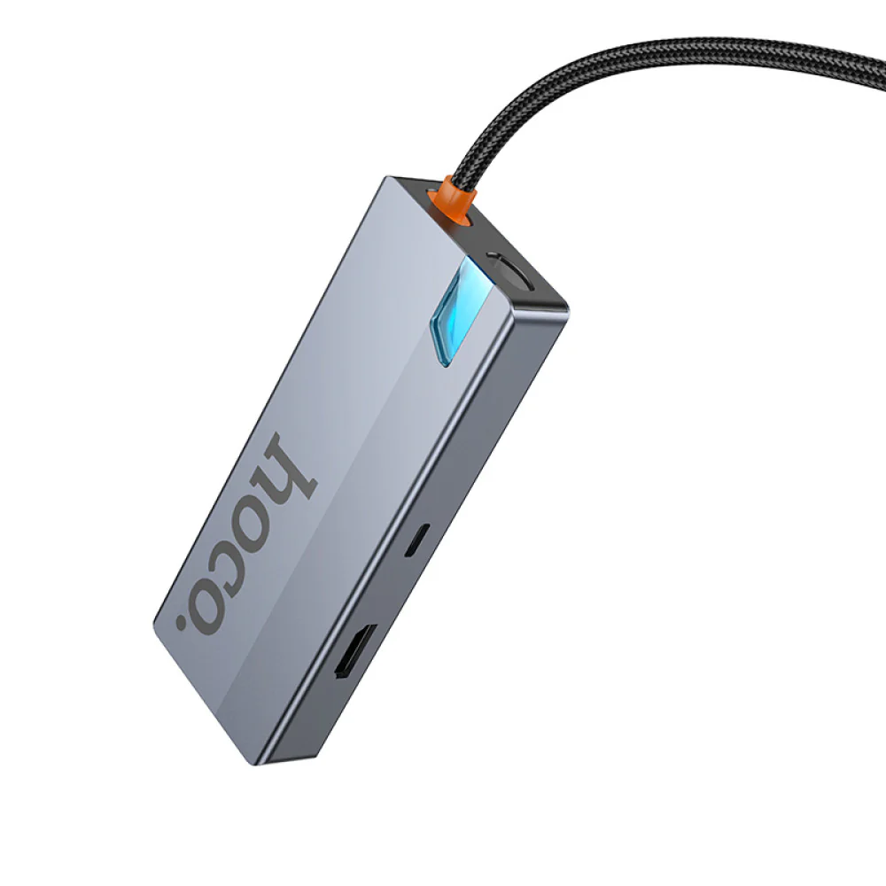 HOCO 5-IN-1 CONVERTER USB-C TO USB-A 3.0×3 + HDTV +PD HB50 - Image 3