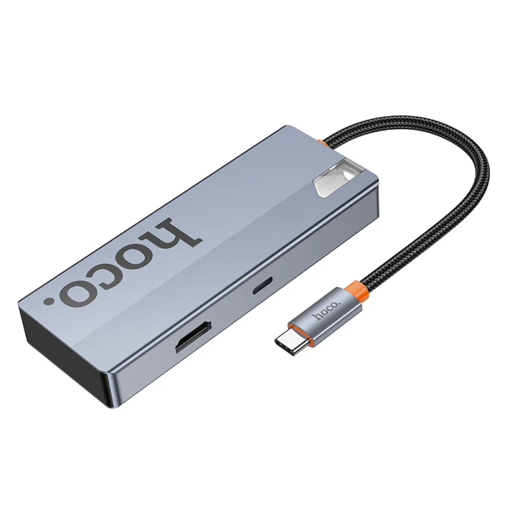 HOCO 5-IN-1 CONVERTER USB-C TO USB-A 3.0×3 + HDTV +PD HB50 - Image 6