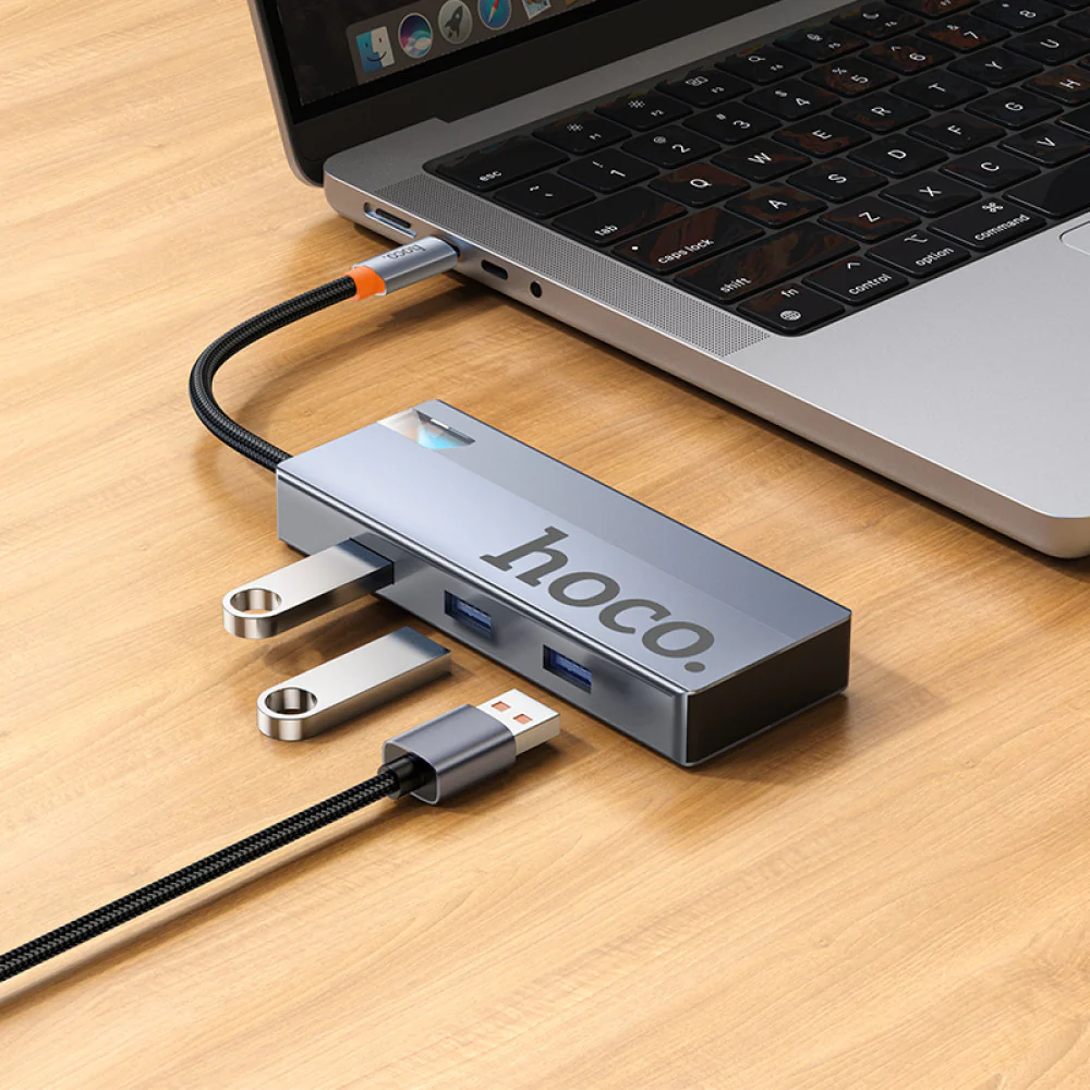 HOCO 5-IN-1 CONVERTER USB-C TO USB-A 3.0×3 + HDTV +PD HB50 - Image 8
