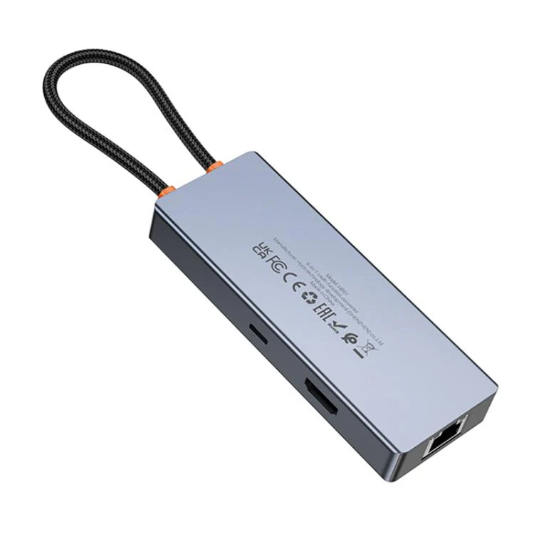 HOCO 6-IN-1 CONVERTER USB-C TO USB-A 3.0×3 + HDTV+ PD+RJ45 HB51 - Image 3