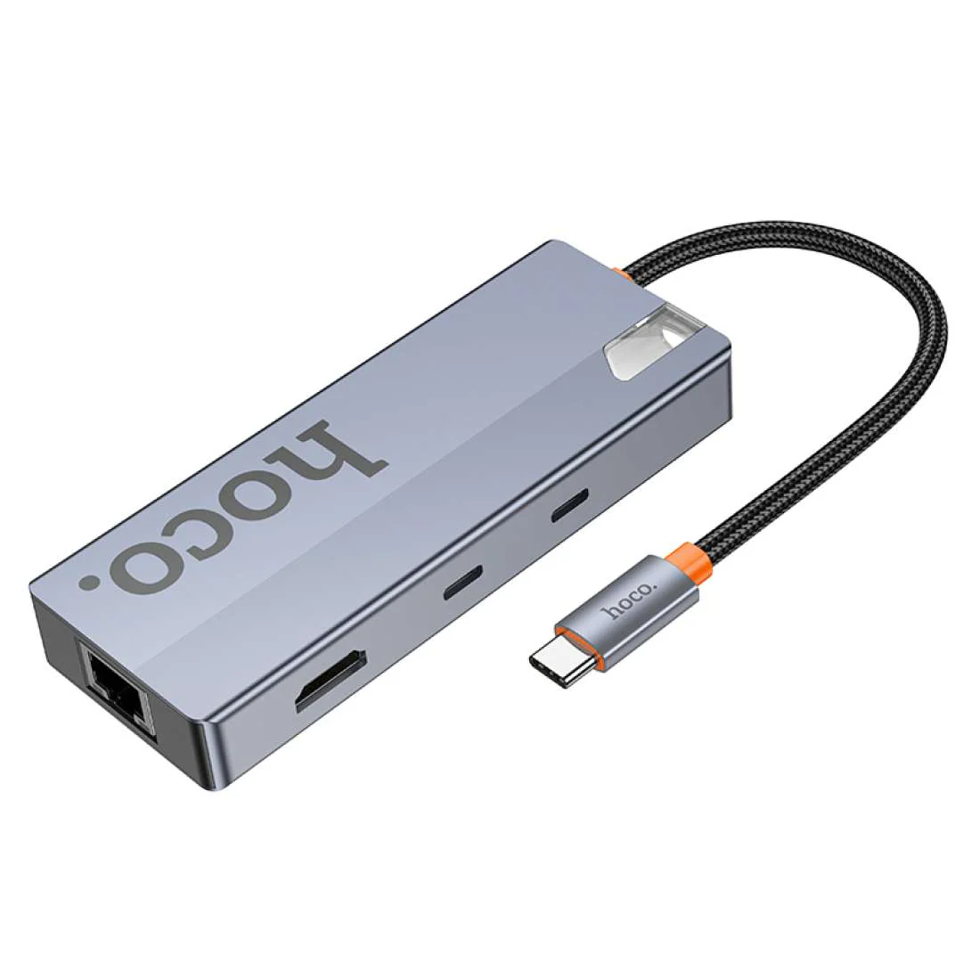 HOCO 8-IN-1 CONVERTER USB-C TO USB-A 3.0×2 + HDTV + PD + USB-C 3.0 + RJ45+ SD + TF HB52 - Image 6
