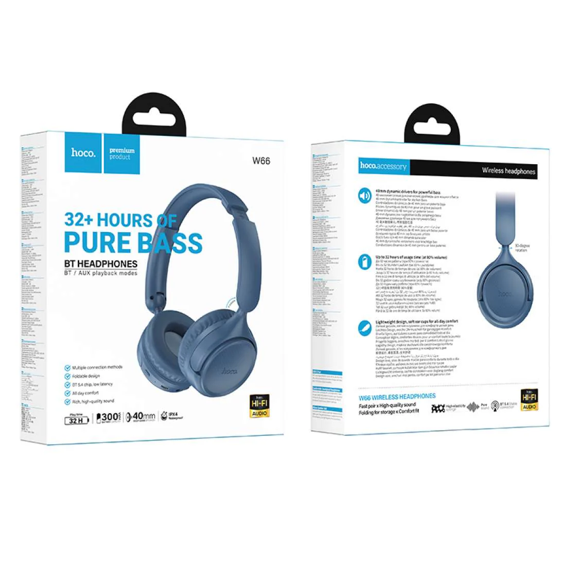 HOCO BT HEADPHONES (BT/AUX PLAYBACK MODES) W66 - Image 4