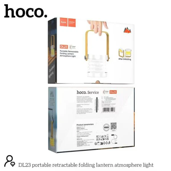HOCO DL23 PORTABLE RETRACTABLE FOLDING LANTERN ATMOSPHERE LIGHT - Image 5