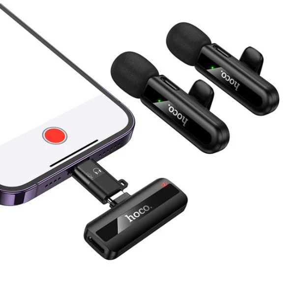 HOCO DUAL-MIC WIRELESS MINI DIGITAL MICROPHONE L20A - Image 2