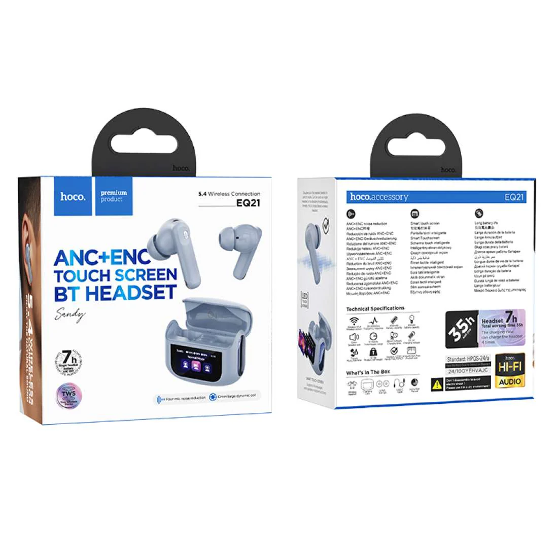 HOCO EQ21 ANC+ENC TOUCH SCREEN BT HEADSET - Image 12