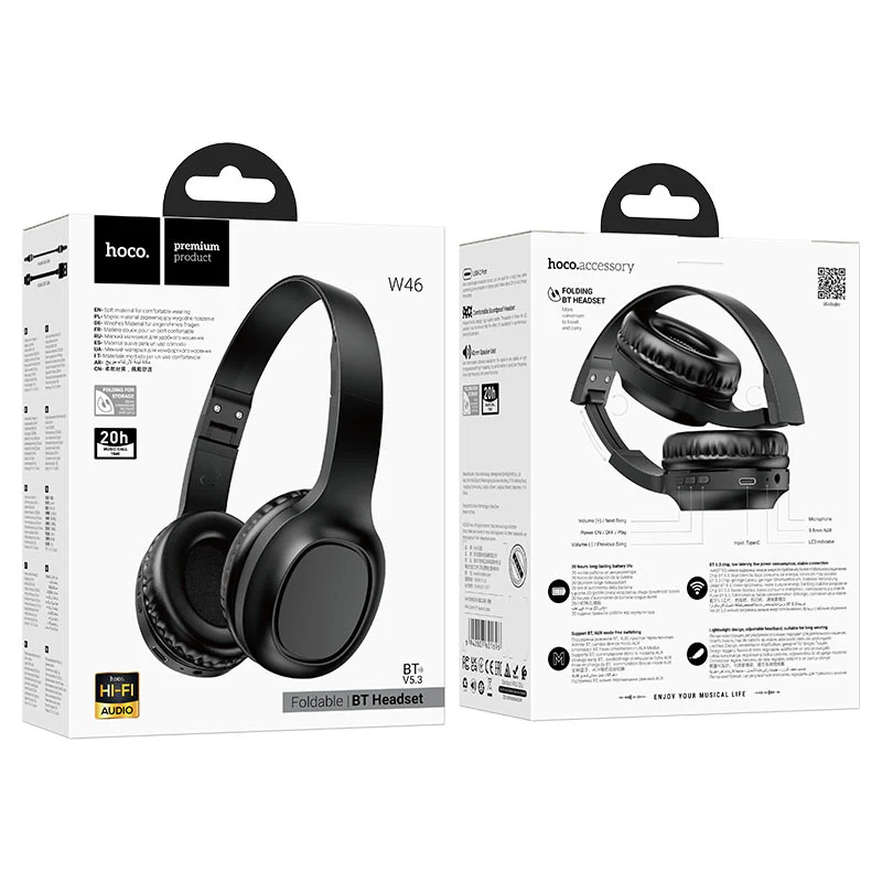 HOCO FOLDABLE BT HEADSET W46 - Image 10