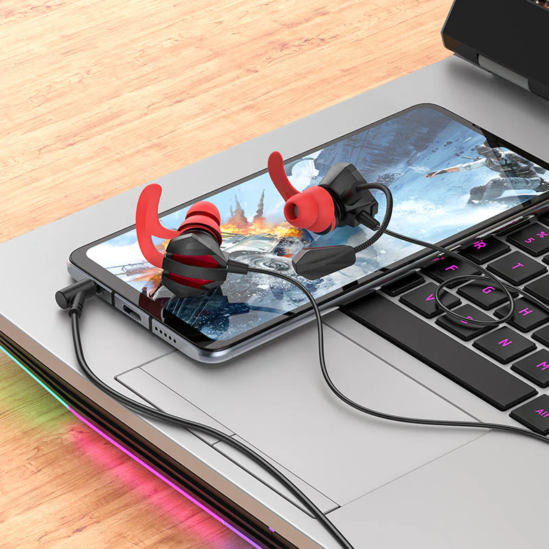 HOCO GAMING WIRE CONTROL EARPHONES WITH MIC M105 - Image 7