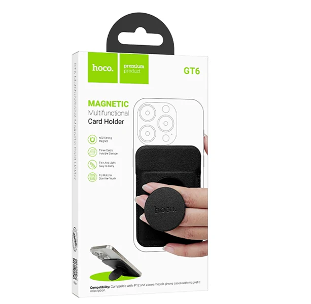 Hoco gt6 magnetic multifunctional card holder - Image 6