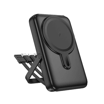 Hoco j135  4 cable+magsafe +phone holder power bank - Image 3