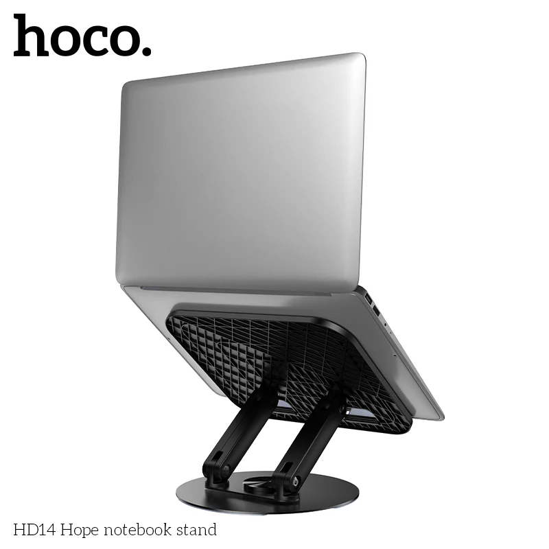 HOCO METAL BASE DESKTOP STAND FOLDABLE & PORTABLE FOR LAPTOPS & TABLETS HD14 - Image 2