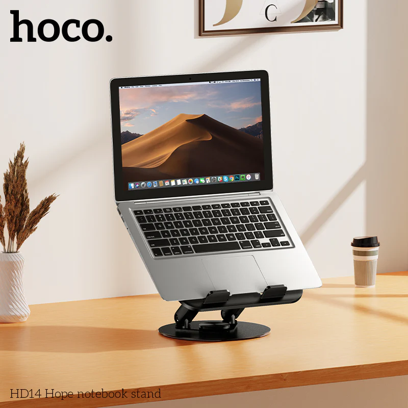 HOCO METAL BASE DESKTOP STAND FOLDABLE & PORTABLE FOR LAPTOPS & TABLETS HD14 - Image 6