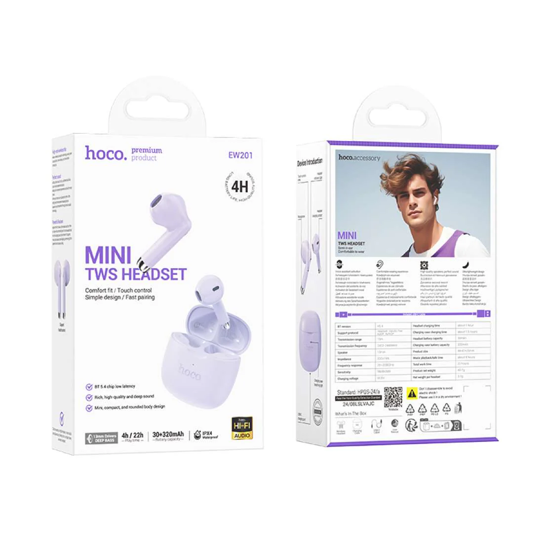 HOCO MINI TWS HEADSET EW201 - Image 3