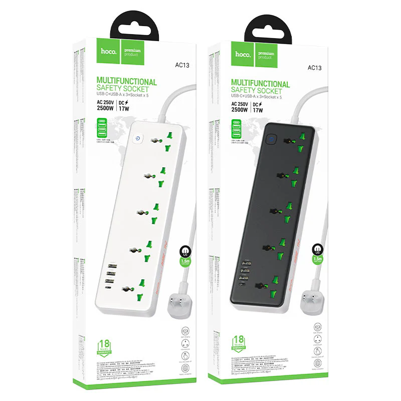 HOCO MULTIFUNCTION SAFETY SOCKETS (AC21-22-27-10A-13A) - Image 21