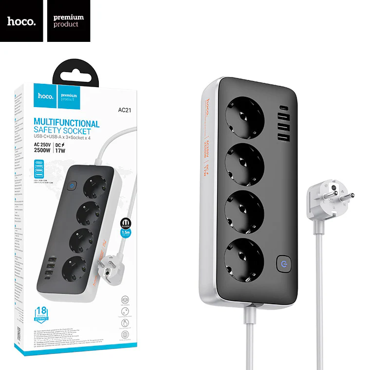 HOCO MULTIFUNCTION SAFETY SOCKETS (AC21-22-27-10A-13A) - Image 9
