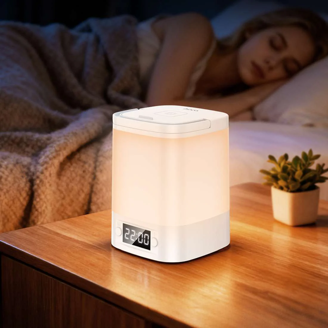 HOCO PORTABLE NIGHT LIGHT WITH CLOCK HX15 - Image 3