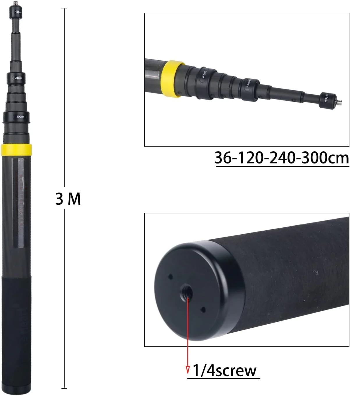 Insta360 extended edition selfie stick 3m - Image 4