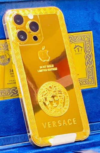 apple IPHONE 14 PRO GOLD ORIGINAL 24 KIRAT LIMITED EDITION - Image 3