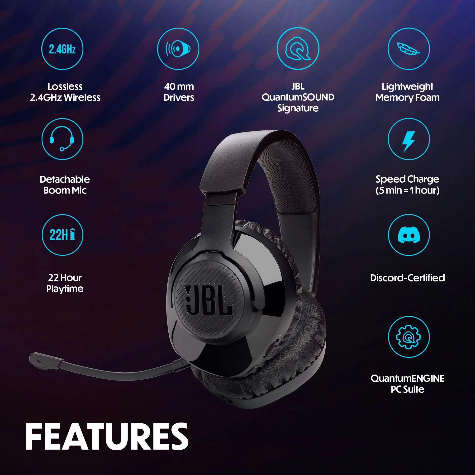 JBL QUANTUM 350 WIRELESS - Image 3