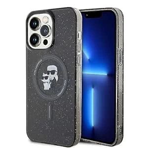 Karl Lagerfeld Magsafe with Karl & choupette Heads glitter case iphone 15 series - Image 2